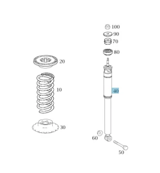 Mercedes Benz Sachs Rear Absorber SET W245/W169 Normal 1693260700 24110204 314156 317337 1693260000