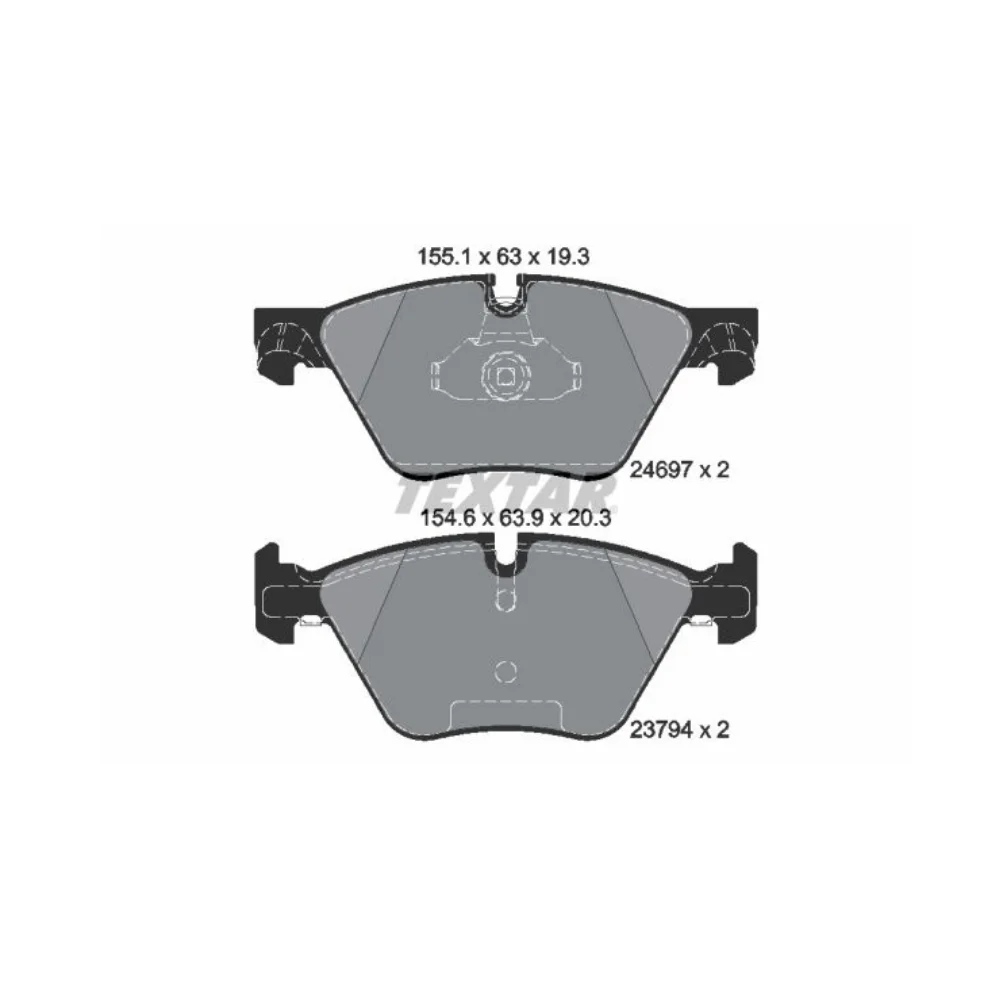 Bmw F10-520/23/28/30i/18d/20d/25d Textar Front Brake Pad Set 2469701 34116858047 34116796844 34116775310