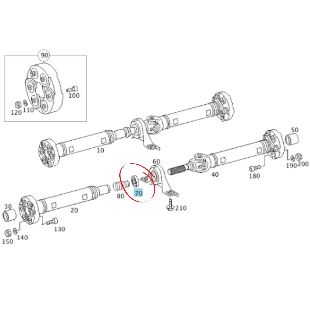 Mercedes Benz Fag Propeller Shaft Bearing W115 W116 W123 W126 W124 W210 W211 60062RSR 0039812325 0089814325 26121103728