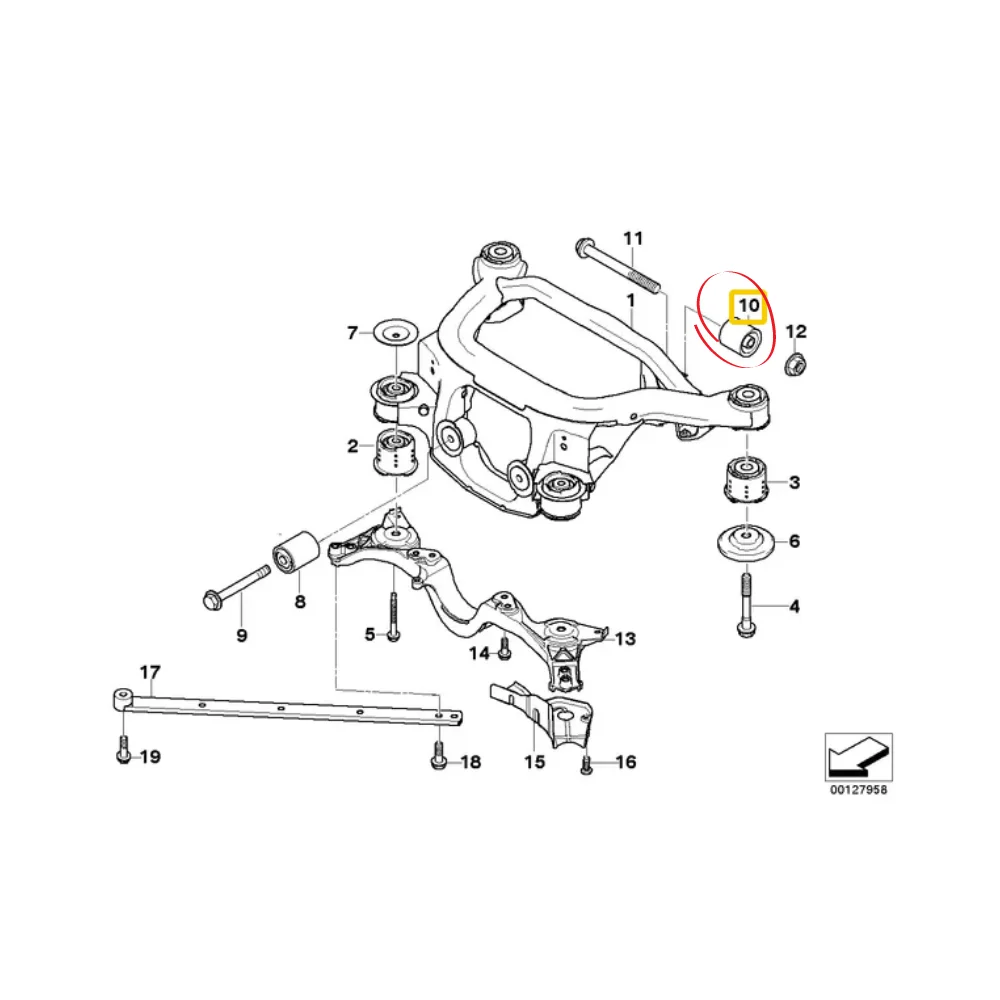 Bmw E46 X3 Z4Meyle Rear Alex Mounting [Use-1] 33176751808 33316769376 3003317601/HD