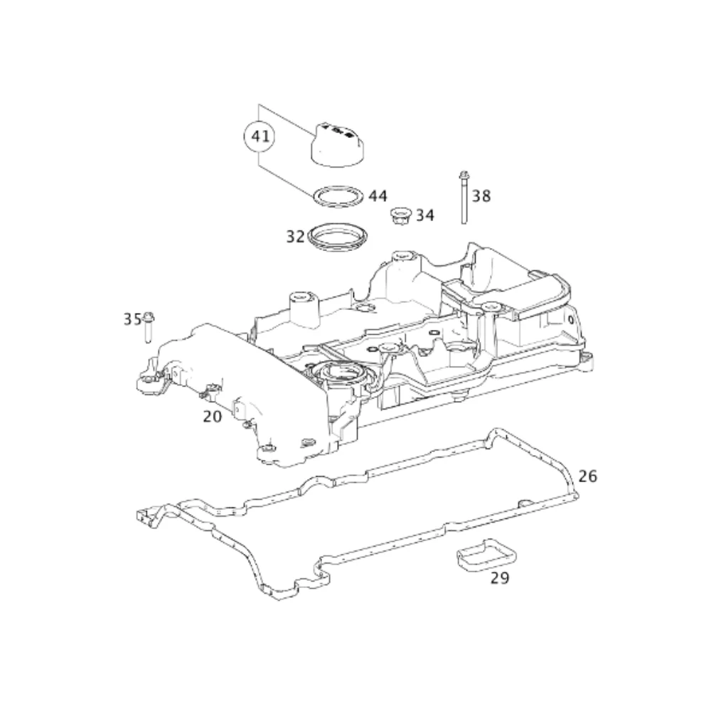 Mercedes Benz Automotive Tronics Engine Valve Cover M271-CGI 820/860/861 2710101730 2710109730