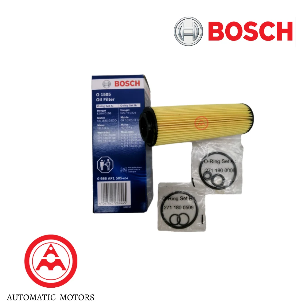 Mercedes Benz Bosch Oil Filter M271 2711800409 2711800509 2711800309 2711840425 OX183/5D1 0986AF1505 E207HD221