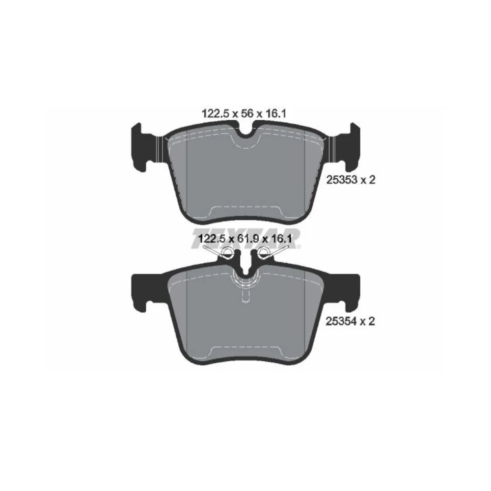 Mercedes Benz Textar Rear Brake Pad Set W205 0004203602 0084201320 0084201420 0004208200 2535301 0252535416