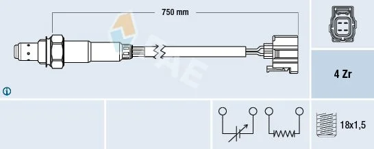 Mercedes Benz Fae Front Exhaust Oxygen Sensor Downstream W172 W204 W207 W212 0065422218 77339