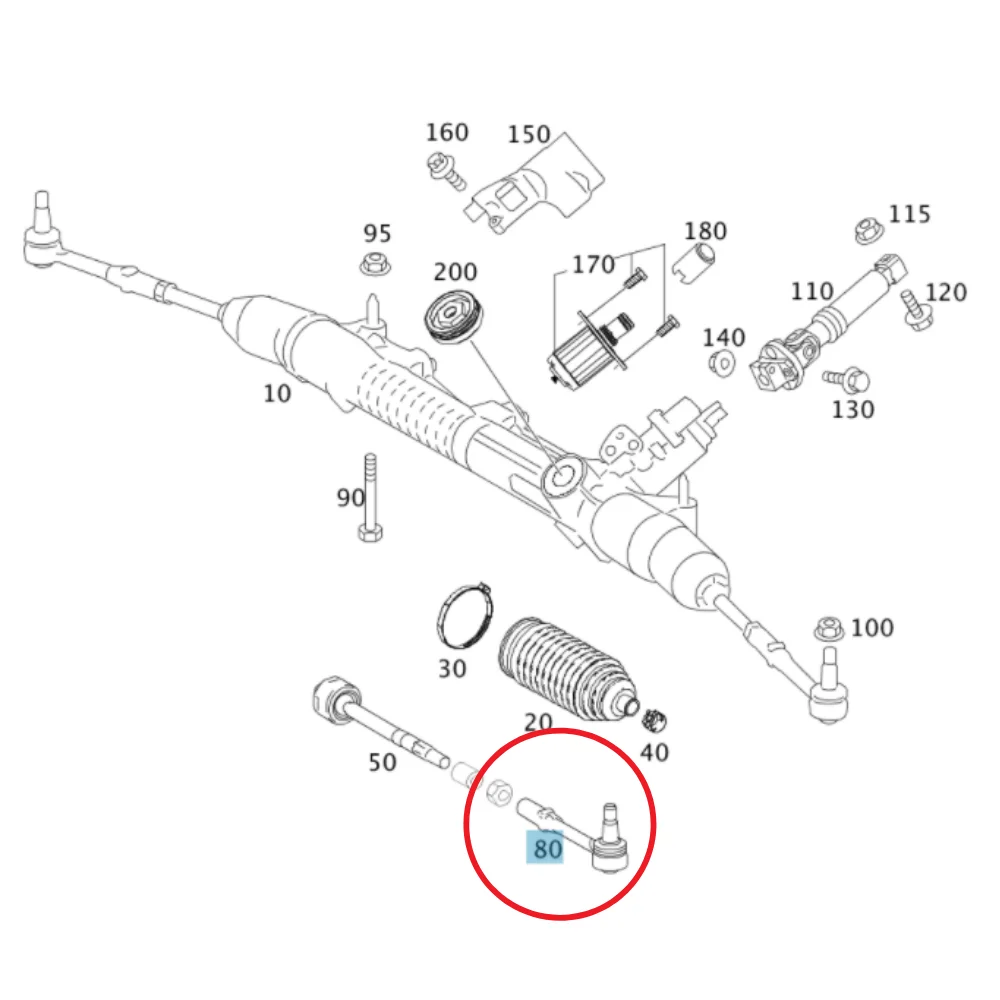 Mercedes Benz Lemforder Steering Rack Outer Tie Rod End L/R W216 W221 2213303903 2213301503 3400501