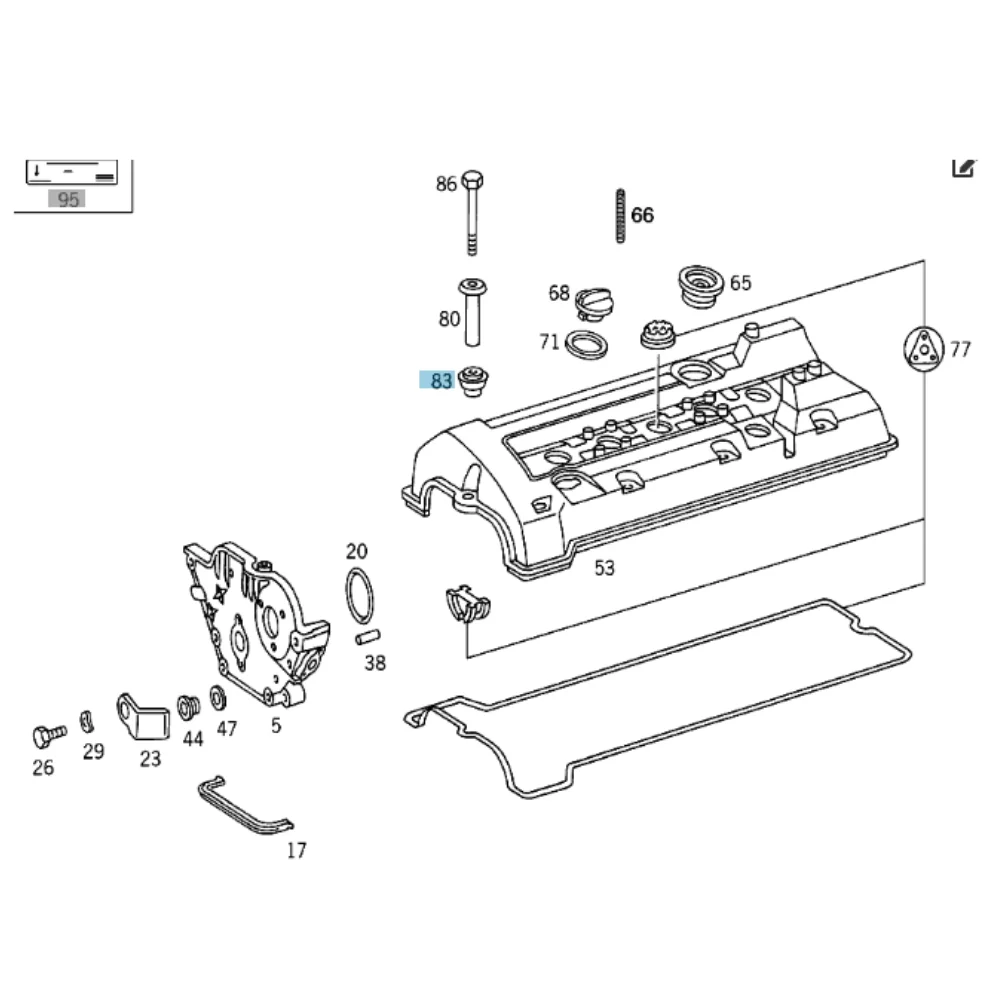 Mercedes Benz Trucktec Cylinder Head Screw Seal M104 M111 1040160364 0210130 0013015709