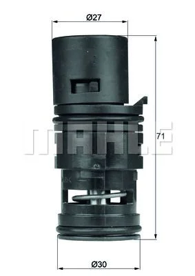 BMW E46 Mahle Radiator cooler Thermostat 17111437362 TO780