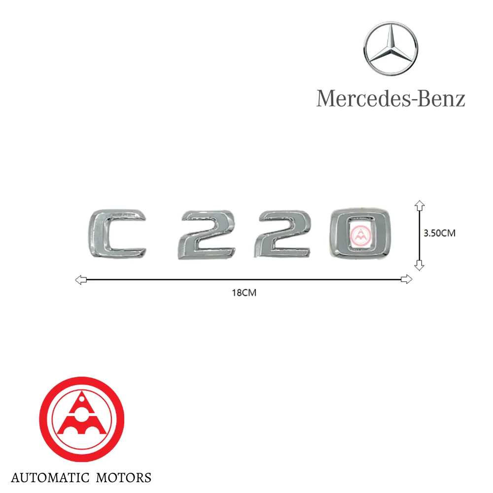 Original Mercedes Benz Boot " C220 " Logo W202 2028171415