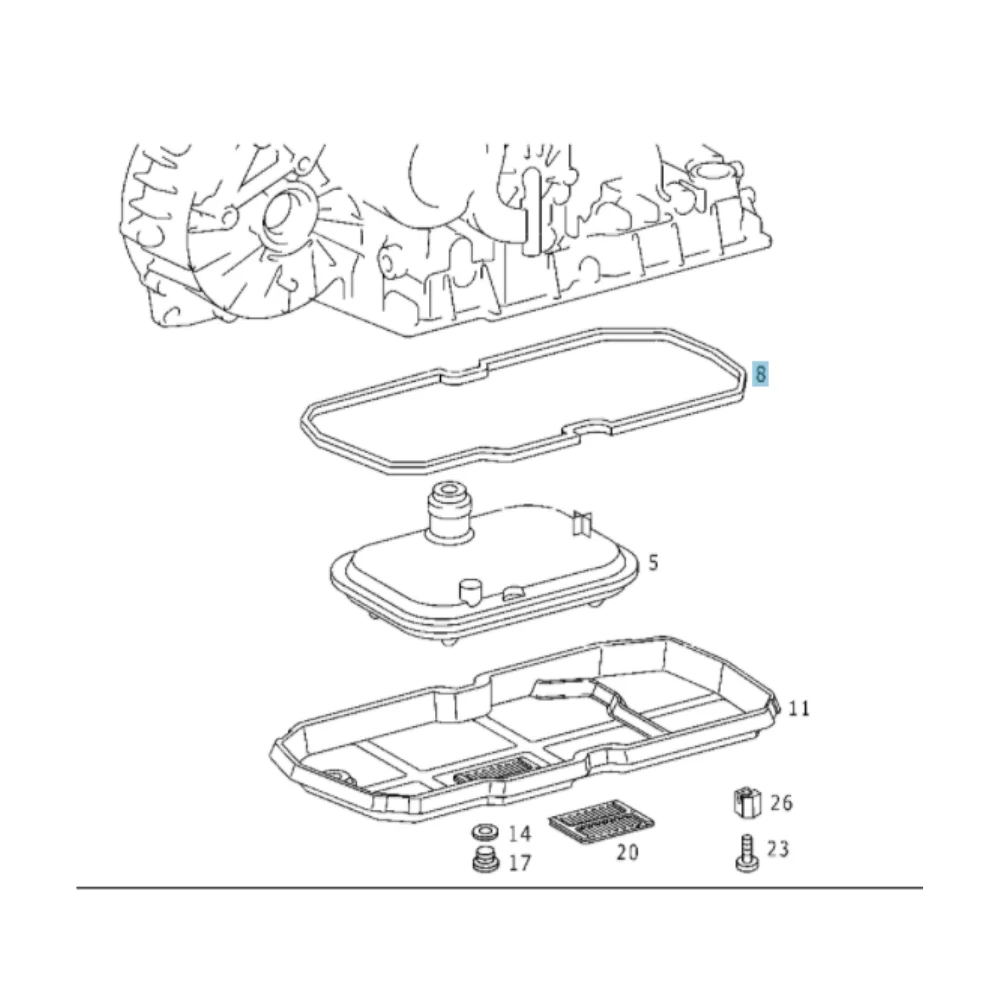 Meyle Auto Transmission Oil Pan Gasket Mercedes Benz 722-7 W168 1683710280 0140370002 A1683710280 A0140370002