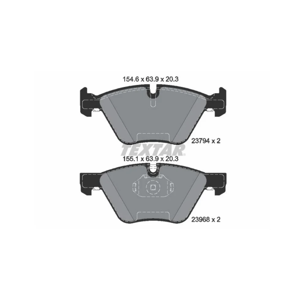 Bmw E60 520 523 525i E90-320i 325i Textar Front Brake Pad Set 34116763618 2379401 34116763617 34112339267