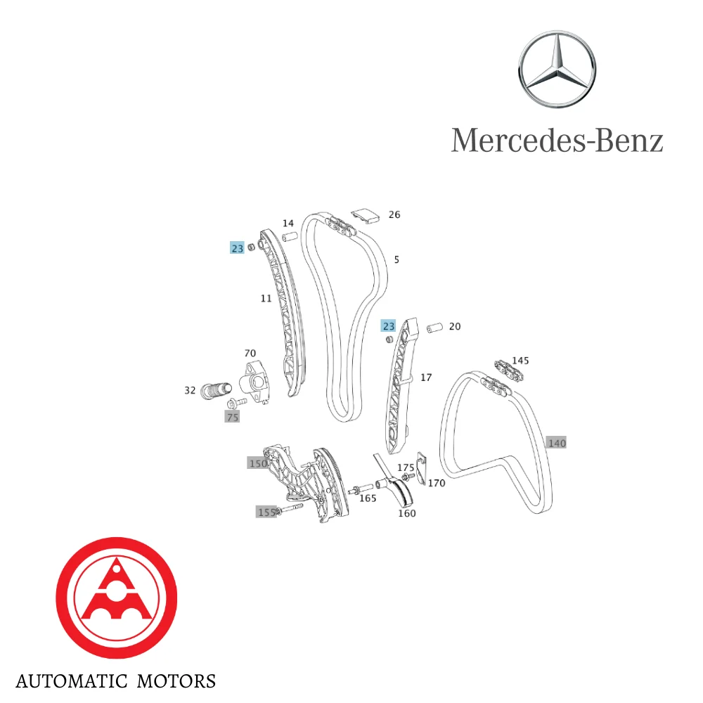 Original Mercedes Benz Timing Rail Jacket M271 Use-2 Small 11X7MM 0009976420 577180