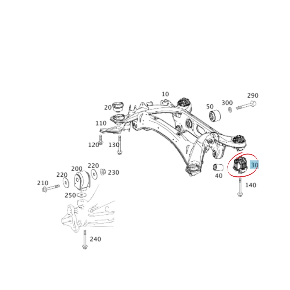 Mercedes Benz Lemforder Rear Body Mounting , Rear W204 W212 W207 W218 Use-2 -2043500275 3464601 0147100024