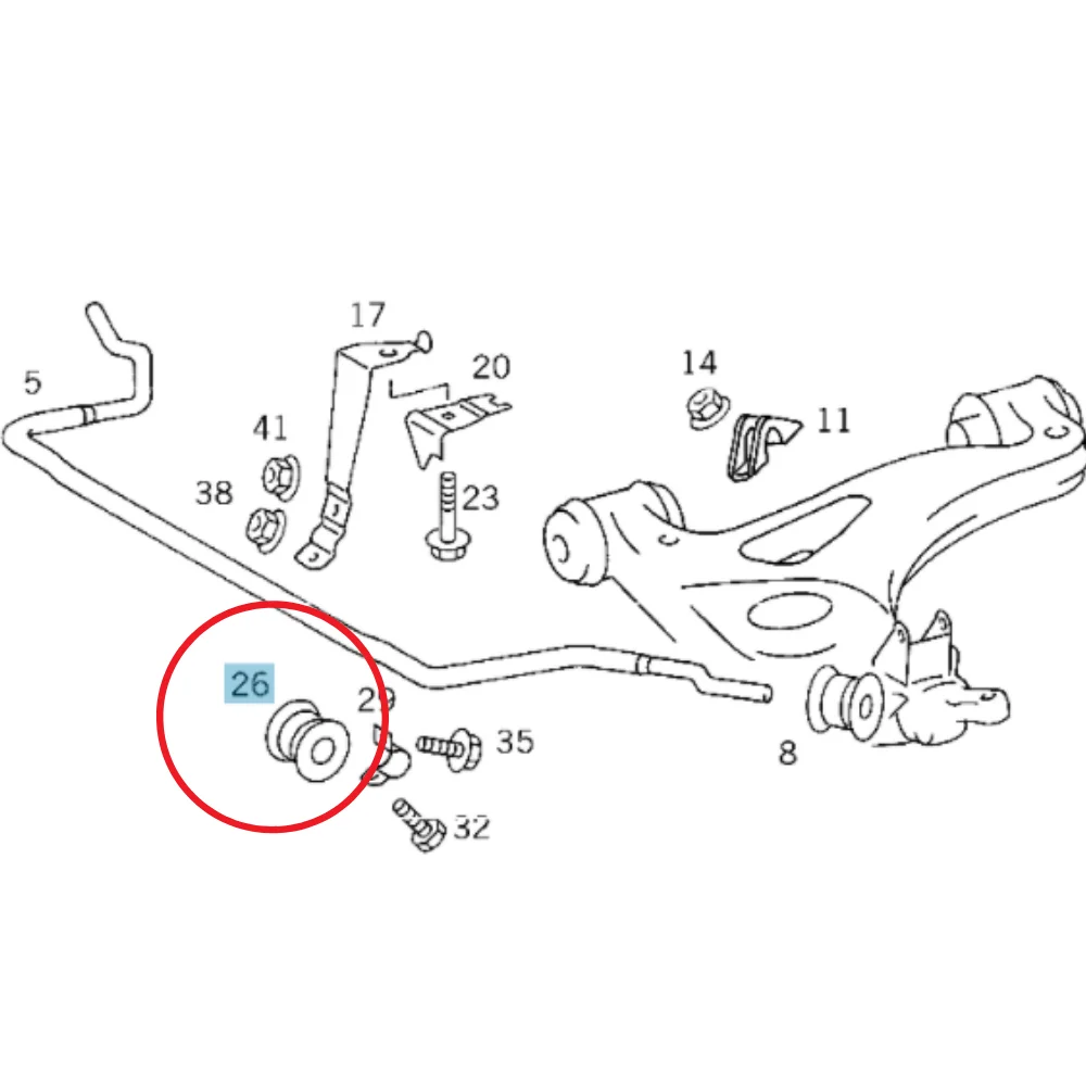 Mercedes Benz Meyle Front Torsion Bar Bush SET W202 [Use2 pcs] 2023230285 0140320301 1243231785