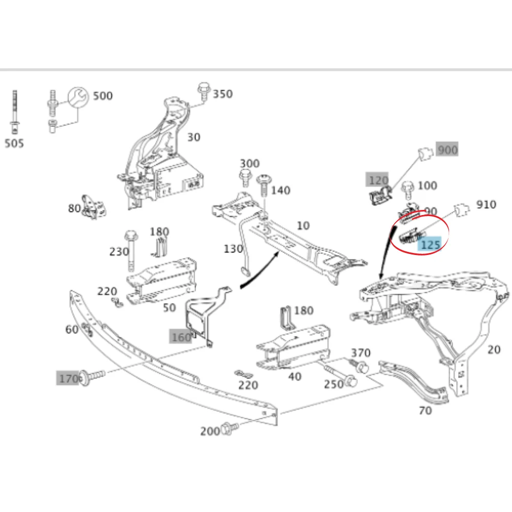 Original Mercedes Benz Bonnet Lock Sensor / Switch L/H [ 4-Pin ] Grey W212 W204 W207 W218 2128210151