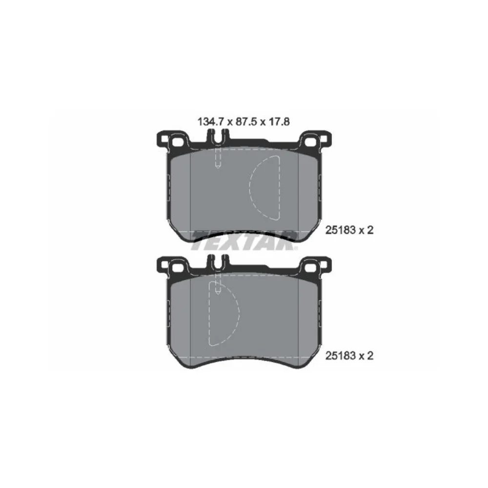 Mercedes Benz Textar Front Brake Pad Set W222 W231 2518301 0084200120 0084203520 0064204920 0064209720
