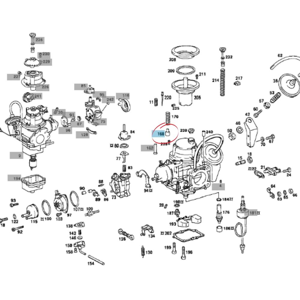 Mercedes Benz Trucktec Carburetor Needle Housing M115 N M102 W123/124 0000700887 0000700587 5193800