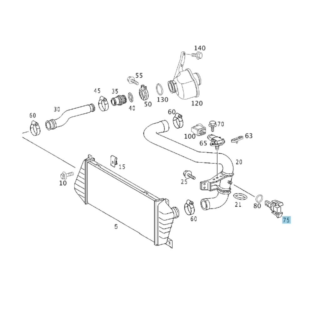 Mercedes Benz Meyle Temperature Switch Sensor M271 M111/2/9 M161/6 M646/8 M104 M602/4/5/6 M611/2/3 0061538028 0148120006
