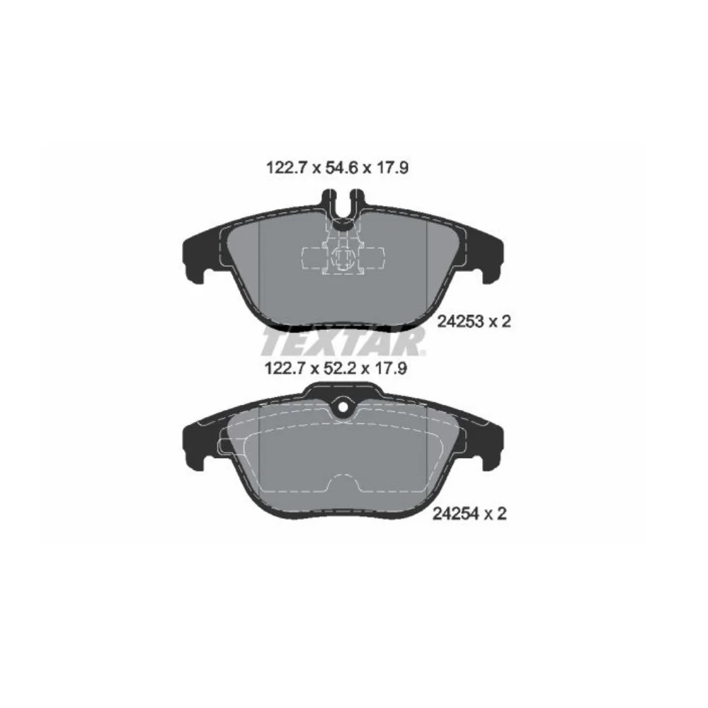 Mercedes Benz Textar Rear Brake Pad Set W204 W207 2425301 0064206120 0054204320 0054204220 0054200720