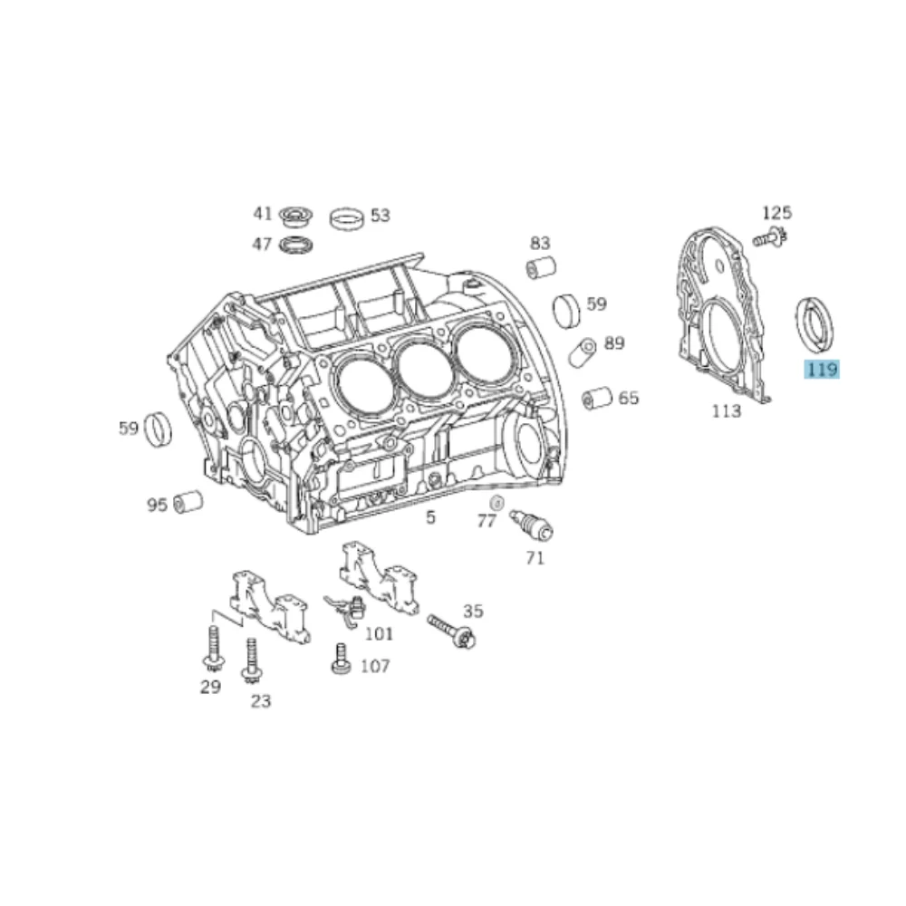 Mercedes Benz Victor Reinz Flywheel Oil Seal M112 1129970046 1129970146 1129970246 1129970346 524215 1283452 812624910