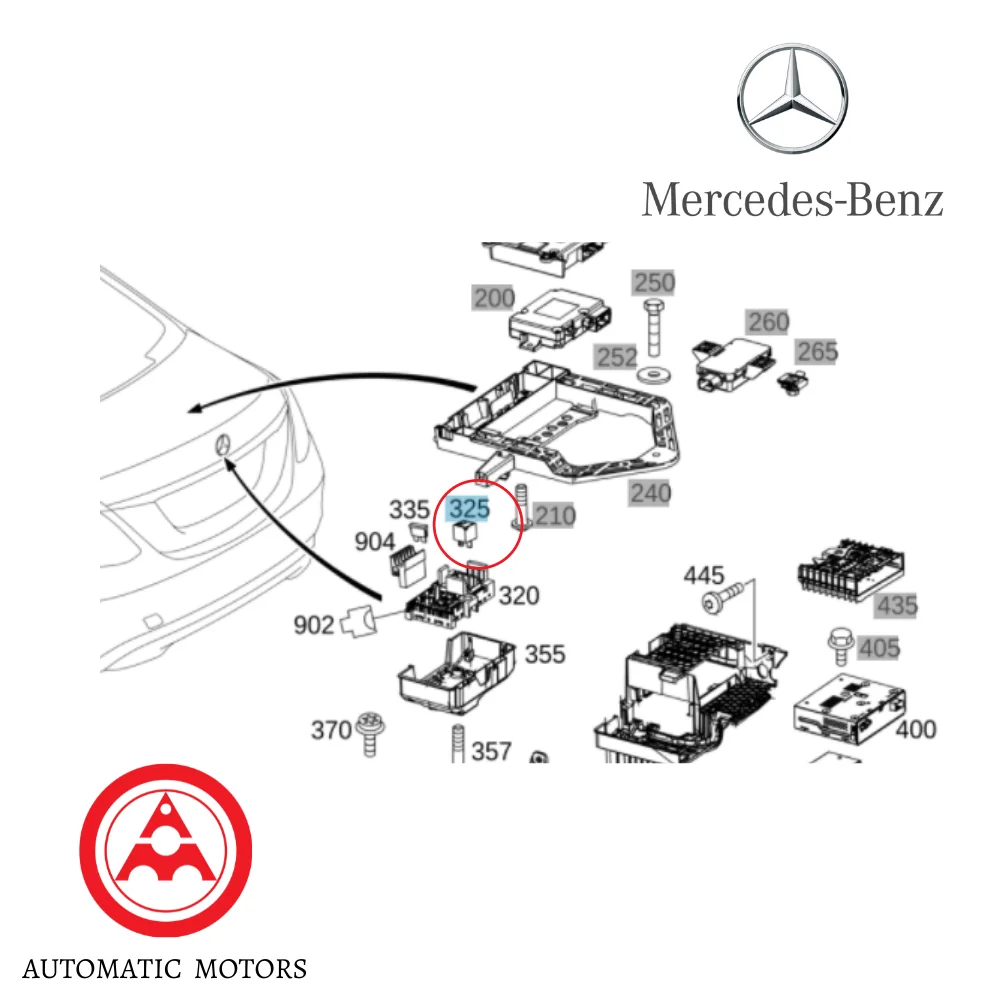 Original Mercedes Benz Air Matic Relay W177 W205 W217 W222 0009822923