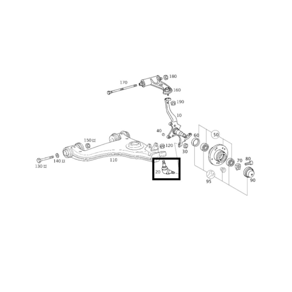 Mercedes Benz Meyle Front Lower Ball Joint W202 W210 2113300335 2103300035 2103330427 2023330027 0160106331/HD 1214902