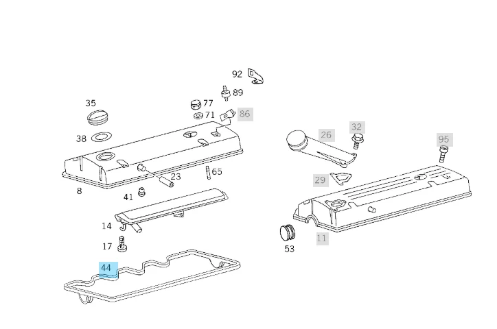 Mercedes Benz Elring Valve Cover Gasket M102 1020160321 1020160221 1020160421 1020161121 305422