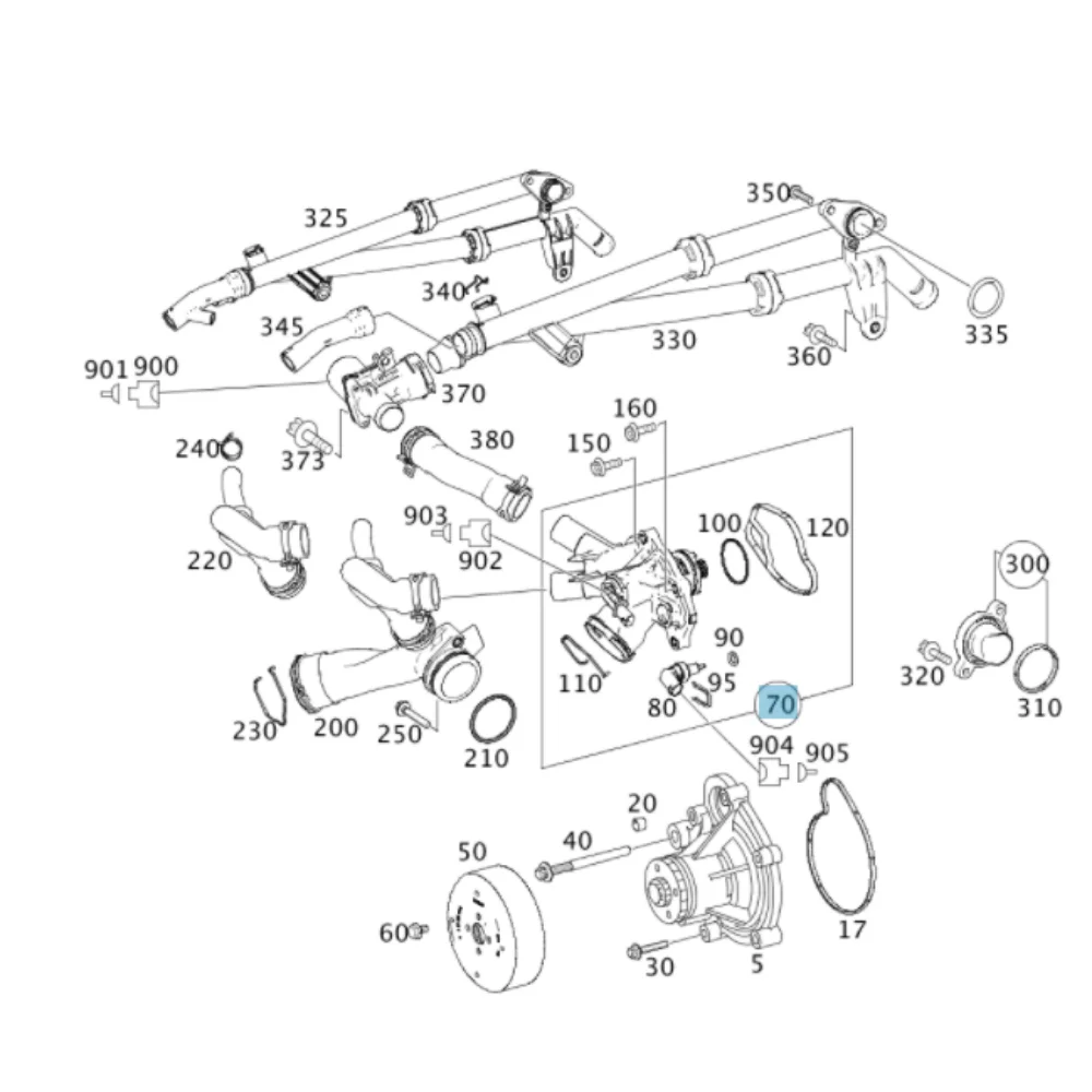 Mercedes Benz Bbr Thermostat With Switch 103C M271-CGI 2712000315 2712000215 2712000115 0011025877 0282280007