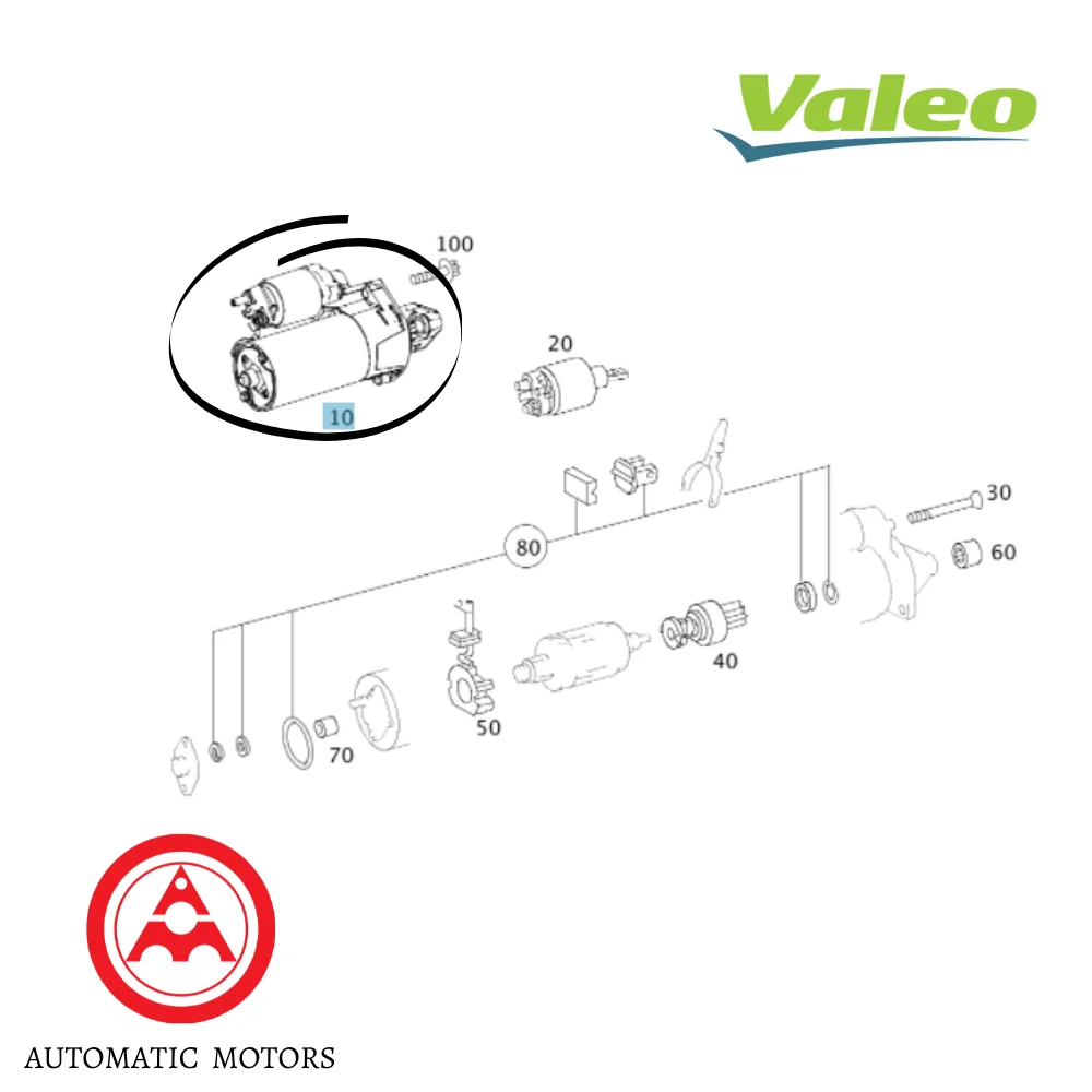 Mercedes Benz Valeo Engine Starter M651 W204 W205 W207 W212 W221 W222 6519062800 438378 6519061200 6519062300