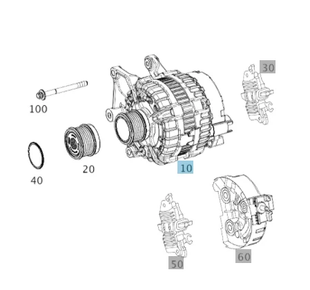 Mercedes Benz Valeo Alternator 14V/250A M274 W213 W238 W907 0009066906 439992