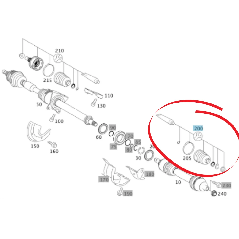 Mercedes Benz Febi Front Inner Drive Shaft Rack Boot With Grease Kit W169 W245 1693600768 1693760191