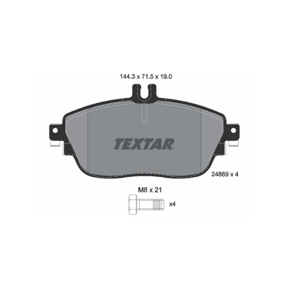 Mercedes Benz Textar Front Brake Pad Set W176 W246 W117 W156 0004203002 0084200620 0064208520 0064204720 2486901