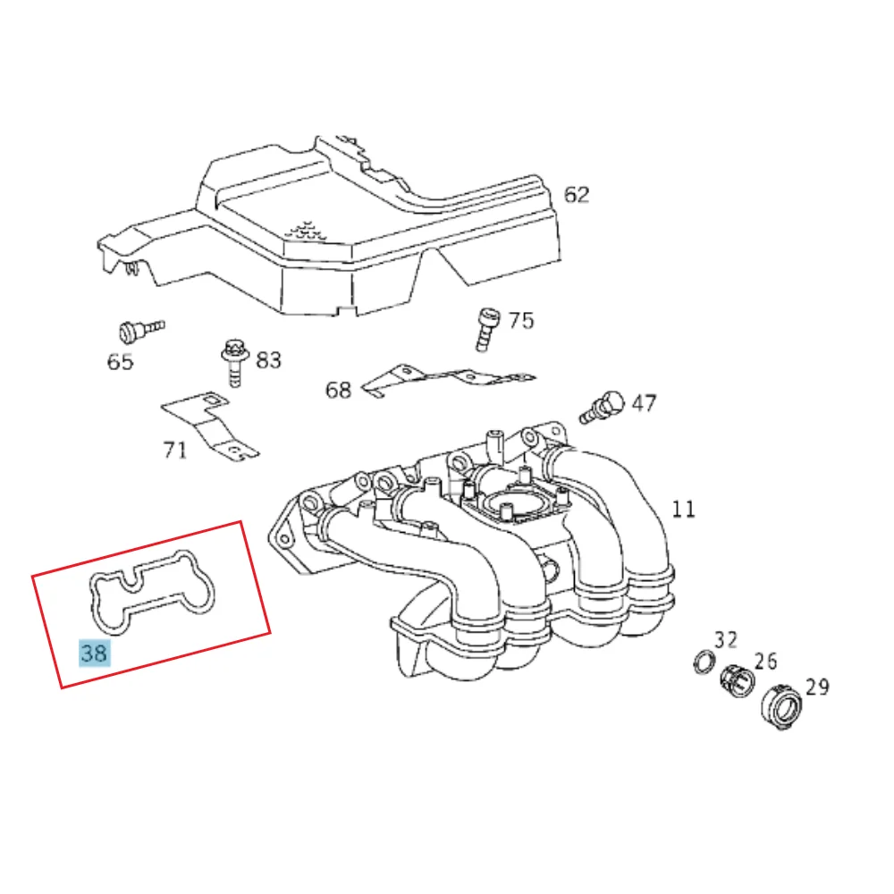 Mercedes Benz Victor Reinz Intake Manifold Seal Gasket M111 E230/200 Use-2 1111410880 1111411280 476670 713113800