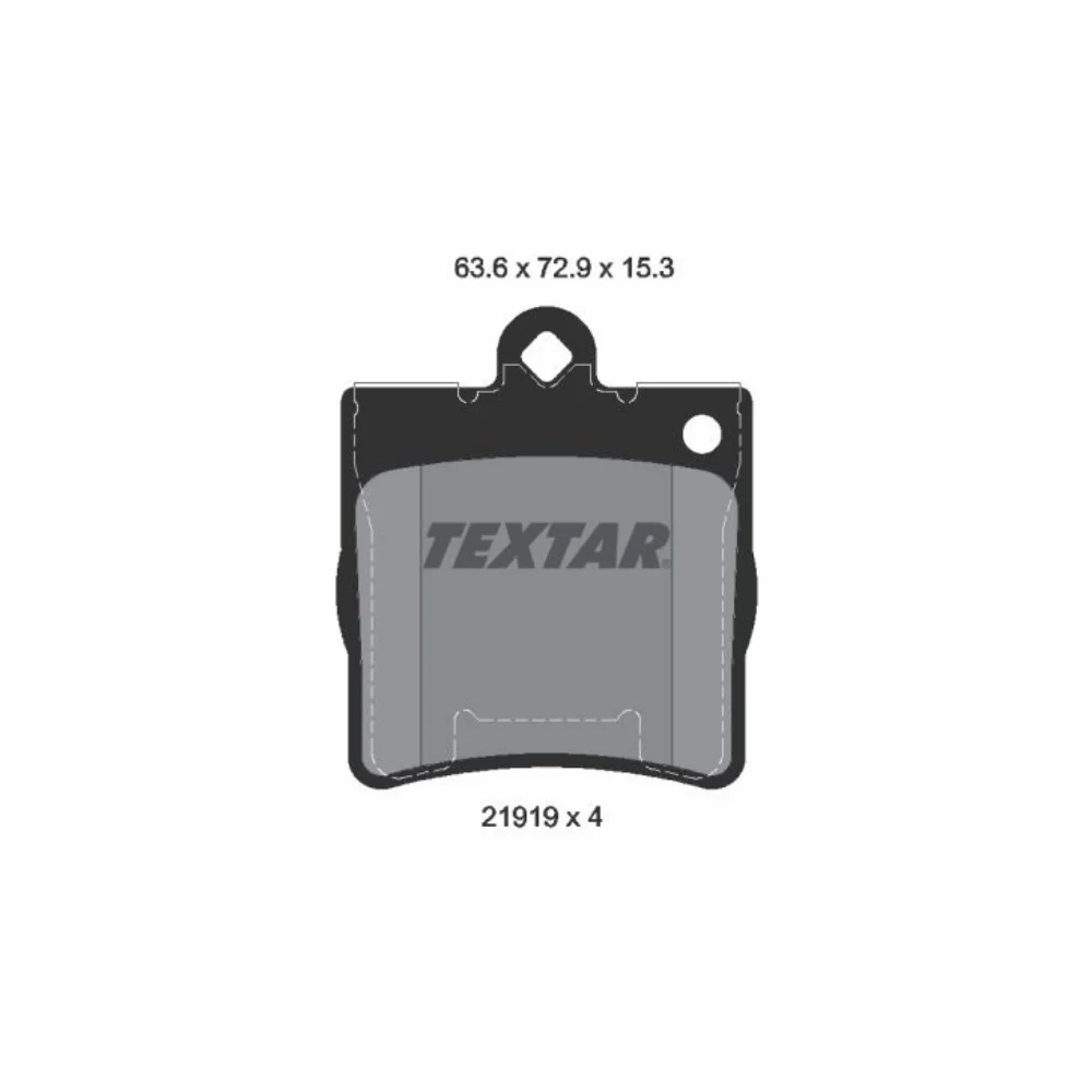 Mercedes Benz Textar Rear Brake Pad Set W203 C200 W170 FC W210 E20 23 24-FC98 1-Pin 2191901 0024207420 0034202720 004420