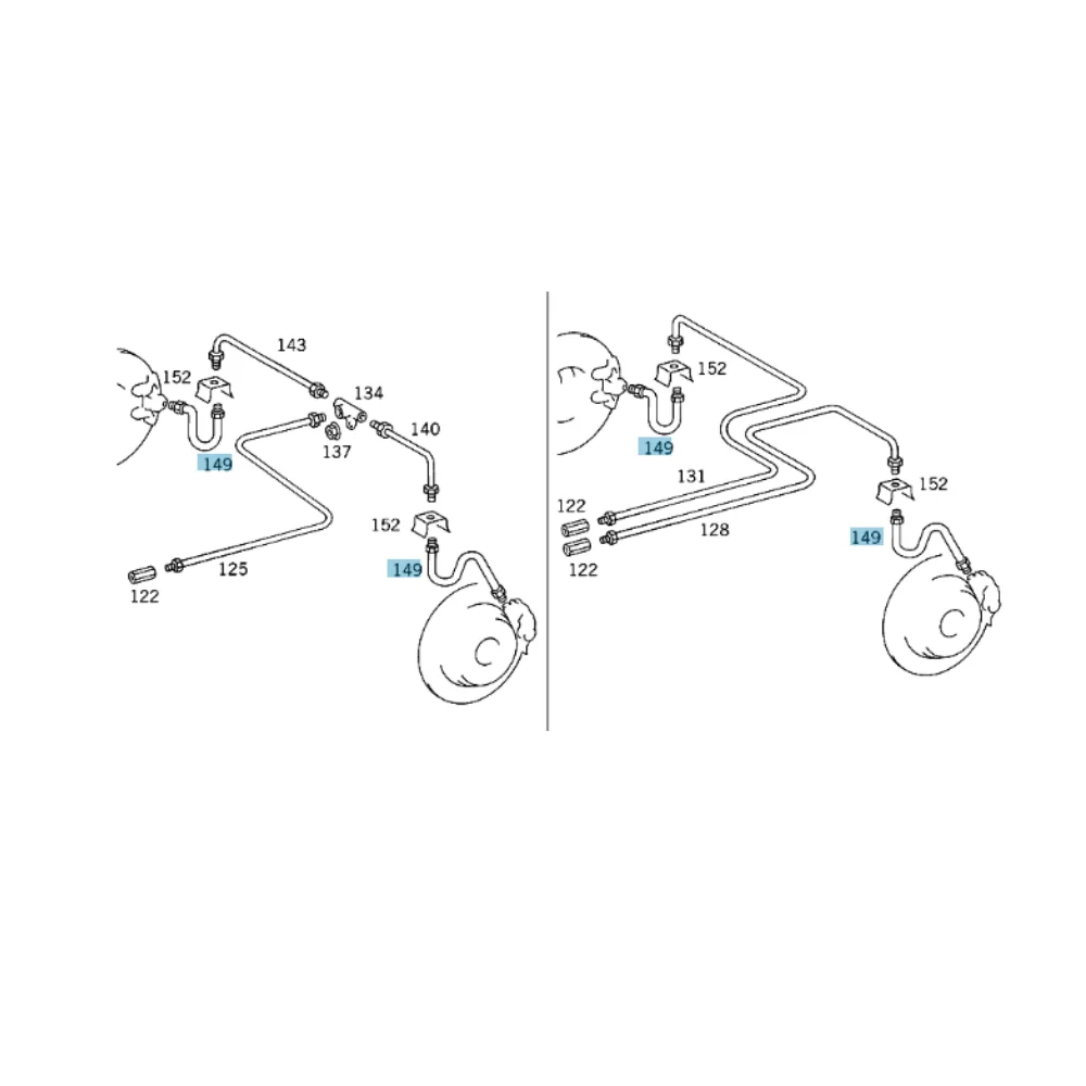 Mercedes Benz Meyle Rear Brake Pipe W203 W210 W202 W140 W220 1714280035 2104280035 1684280335 0140420009