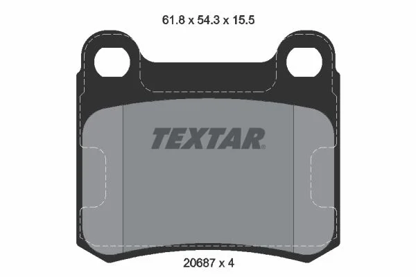 Mercedes Benz Textar Rear Brake Pad Set W124 W202 (2-Pin) 0004209820 13046040342 2068701