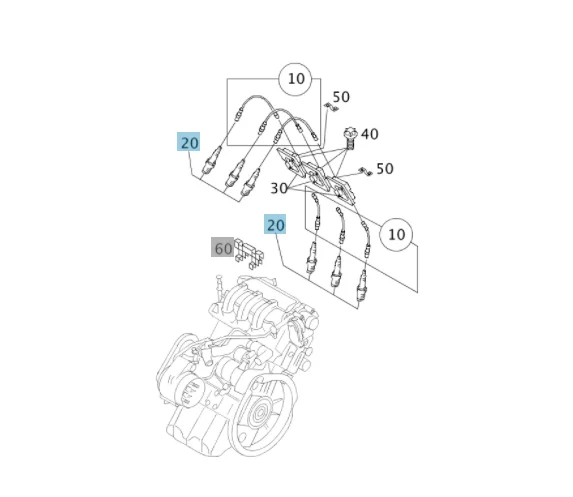 Original Mercedes Benz Spark Plug Use-6 W450 W452 Smart-FOR-2  Q0012468V002000000 LKR8ANGK