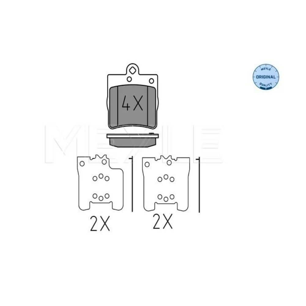 Mercedes Benz Meyle Rear Brake Pad Set W203 C200 W170 W210 E20/23/24 (1-Pin) 0034202720 0252191915 0024207420 0044209120