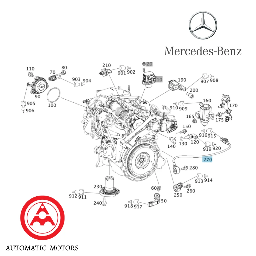 Original Mercedes Benz Knock Tim Sensor WIith Cable M270 M274 0071530428