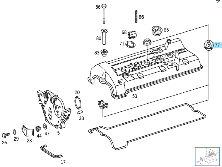 Mercedes Benz M104 Rexton 320 Victor Reinz Valve Cover Gasket Kit 900133 152949701 1040102130