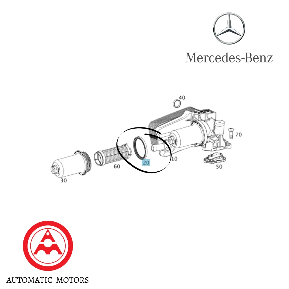 Original Mercedes Benz Automatic Transmission Cooler Filter Seal Ring W246 742002/3 0229978045