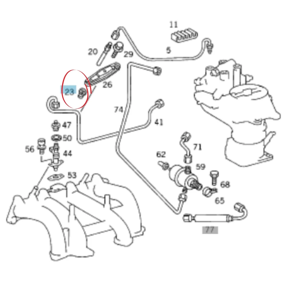 Mercedes Benz Meyle FUEL NOZZLE BUSH M102 M110 M116 M117 961/3 1160780873 0140070049 0011022547