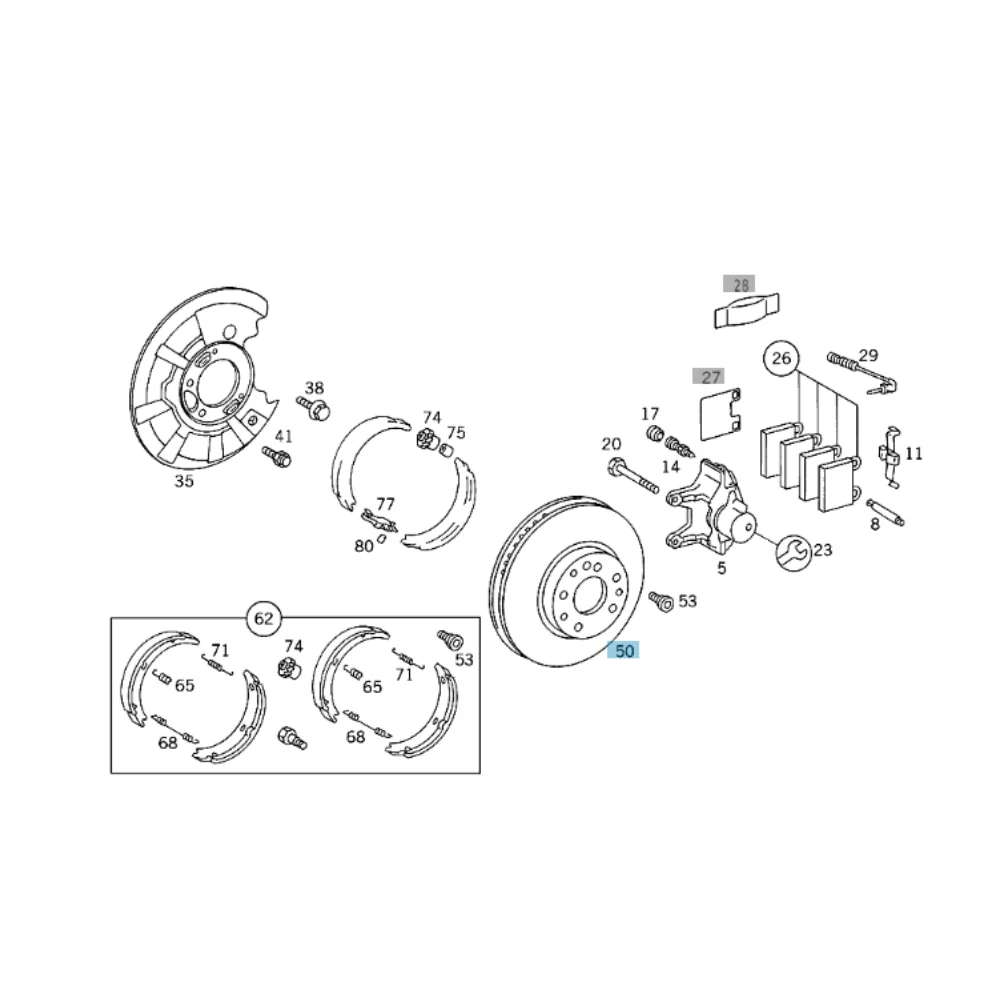 Original Mercedes Benz Front Brake Disc W117 W156 W176 W246 Amg Sports 2464212712 0835210021/PD 92262105