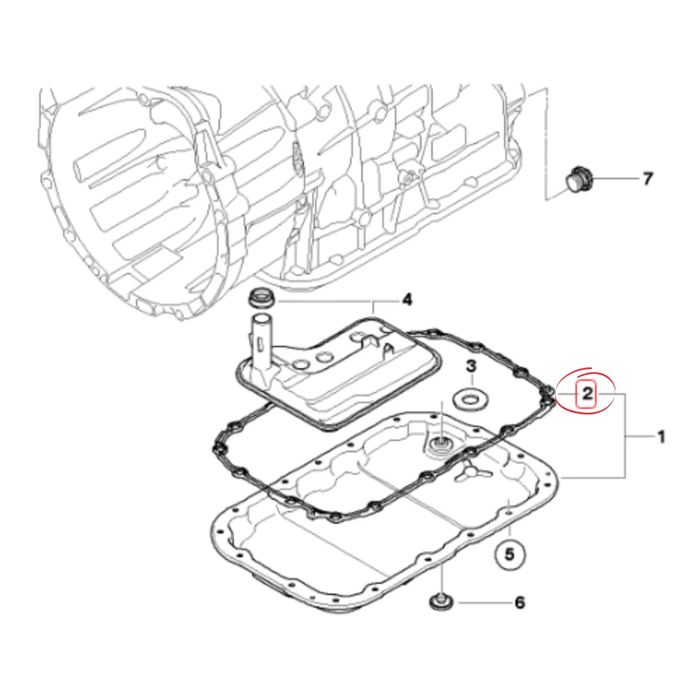 Bmw E90 Automatic Transmission Oil Pan Gasket (Gm) 24117572618
