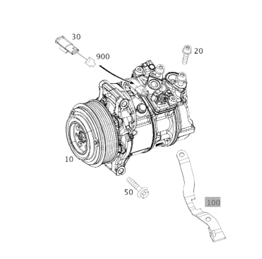 Original Mercedes Benz Air Cond Compressor AA W205 W213 - 0008305600/80 0008302800/80