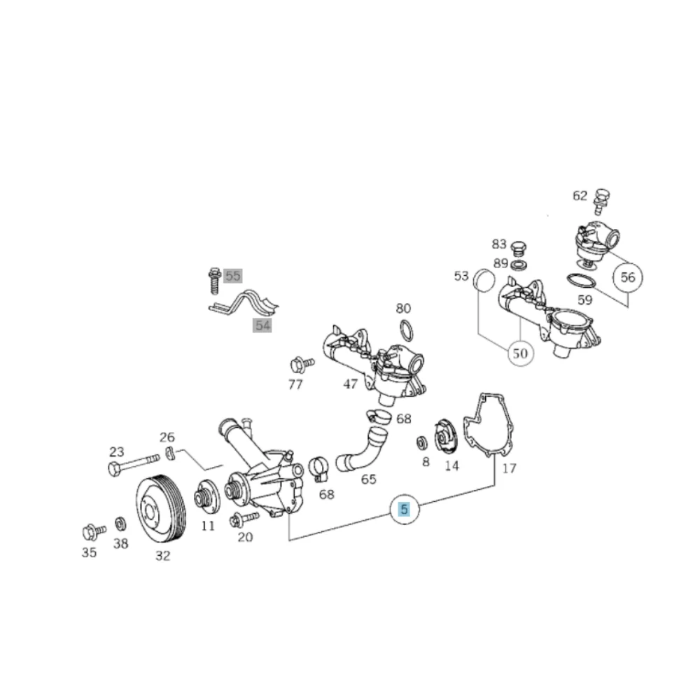 Mercedes Benz Valeo Water Pump M111 W124 E200 E220 C/E200 220 E230 W210 W202 REXTON 230 1112004001 1612003701 1112000401