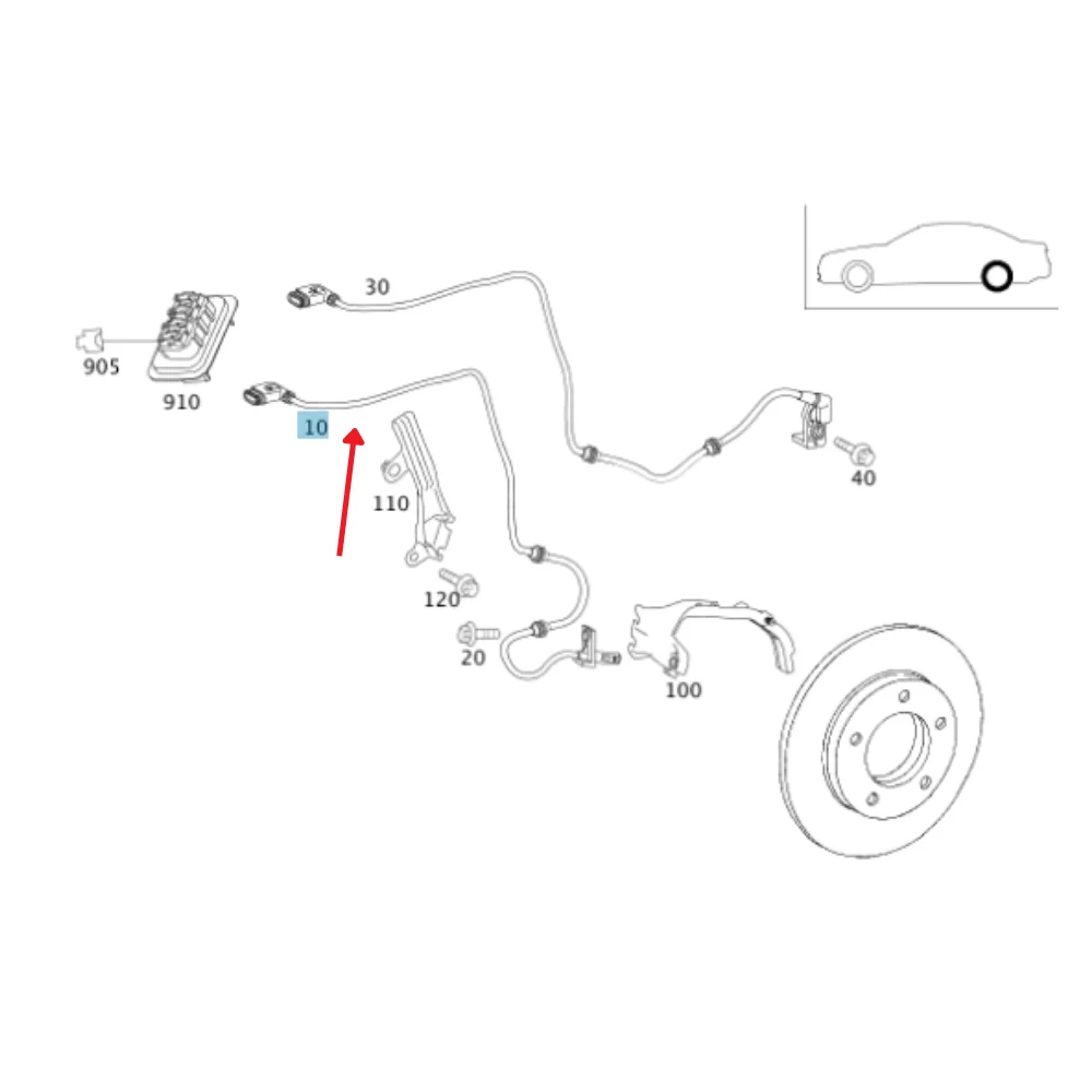 Mercedes Benz Textar Rear WHEEL ABS SENSOR L/R W221-UTC 2219057700 2219057300 2219056000 2219050401 2215400117