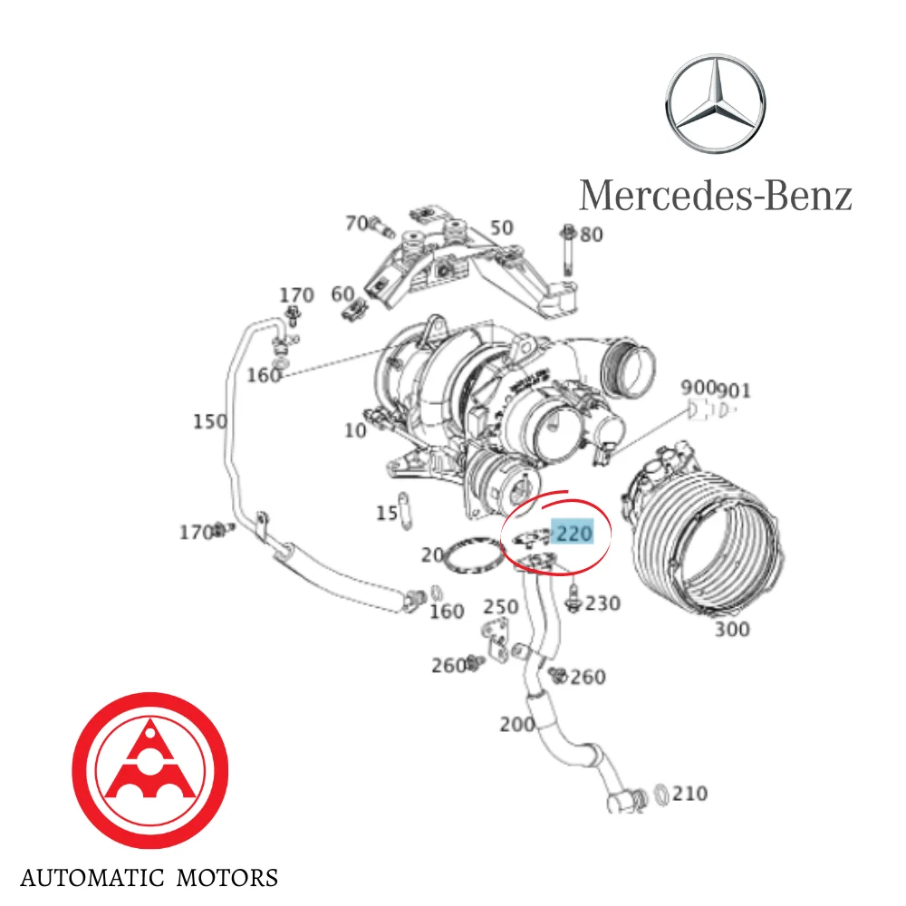 Original Mercedes Benz Turbo Oil Steel Pipe Gasket M133 2781810680 2781810480 703858800