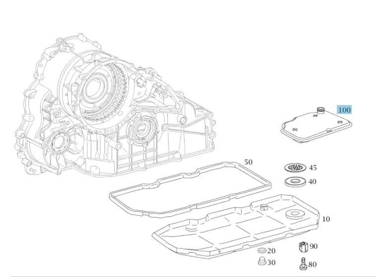 Original Mercedes Benz Auto Transmission Filter 722-8 W169 W245 1693771395 1693771295 1693771195 1693770995