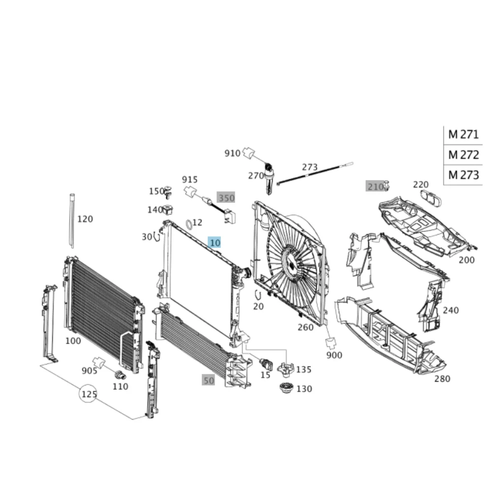 Mercedes Benz Valeo Radiator W172 W204 W207 W212 2045004303 2045000203 2045000303 2045000403 2045001503 2045002203 20450