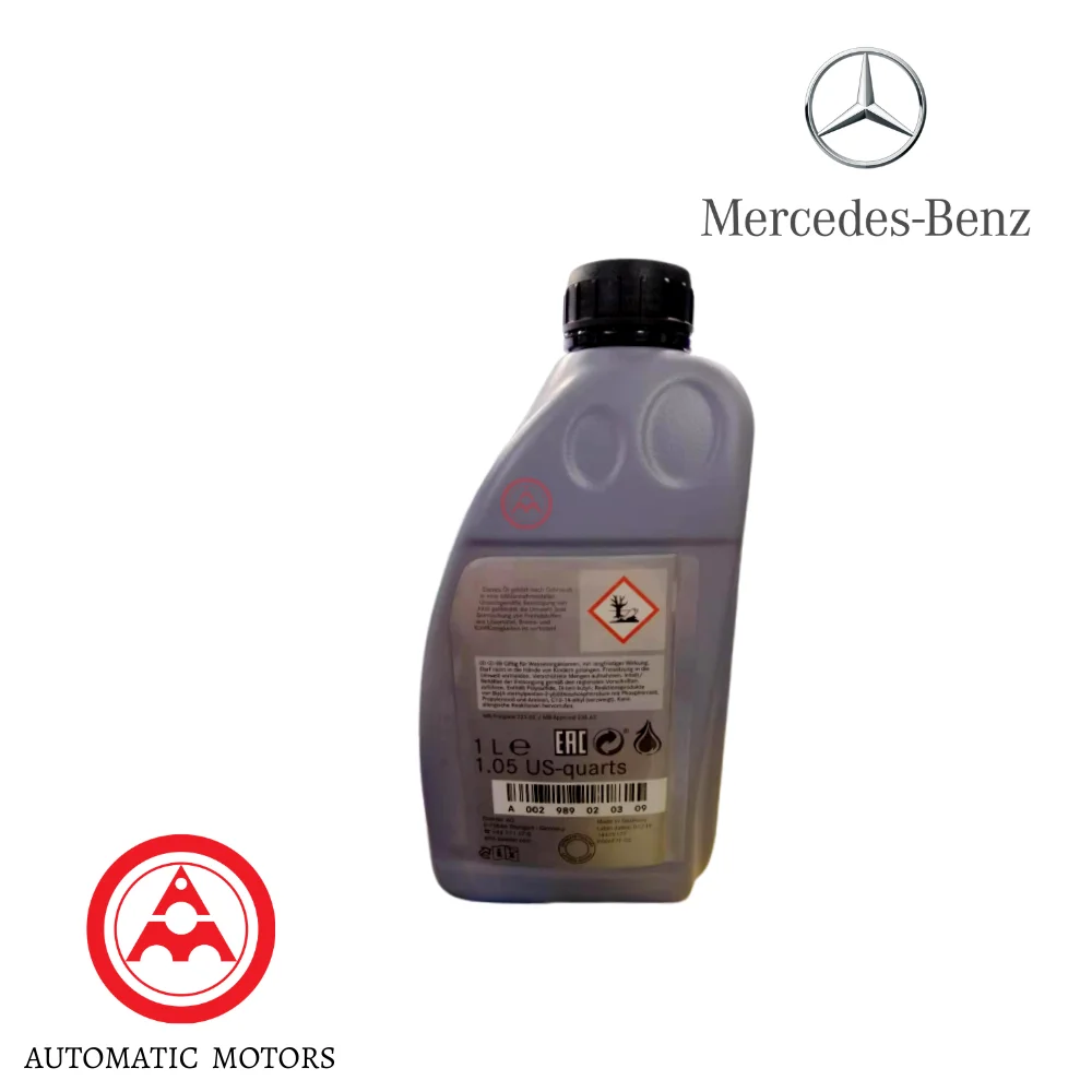 Original Mercedes Benz Rear Axle Differential Oil 1 Lit 45Amg-W117 W156 W176 4-Matic Made In Germany 002989020309 A00298